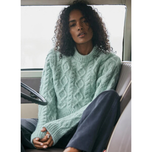 Mint Velvet Green Cable Knit Jumper